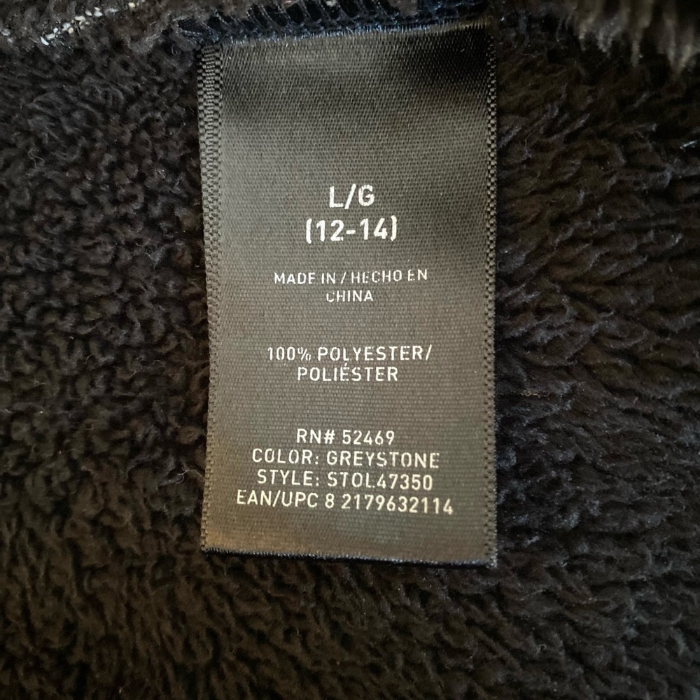 Swiss Tech Women’s Jacket 12/14 Knit Fleece Lined Full Zip Pockets Gray Black - Picture 8 of 8